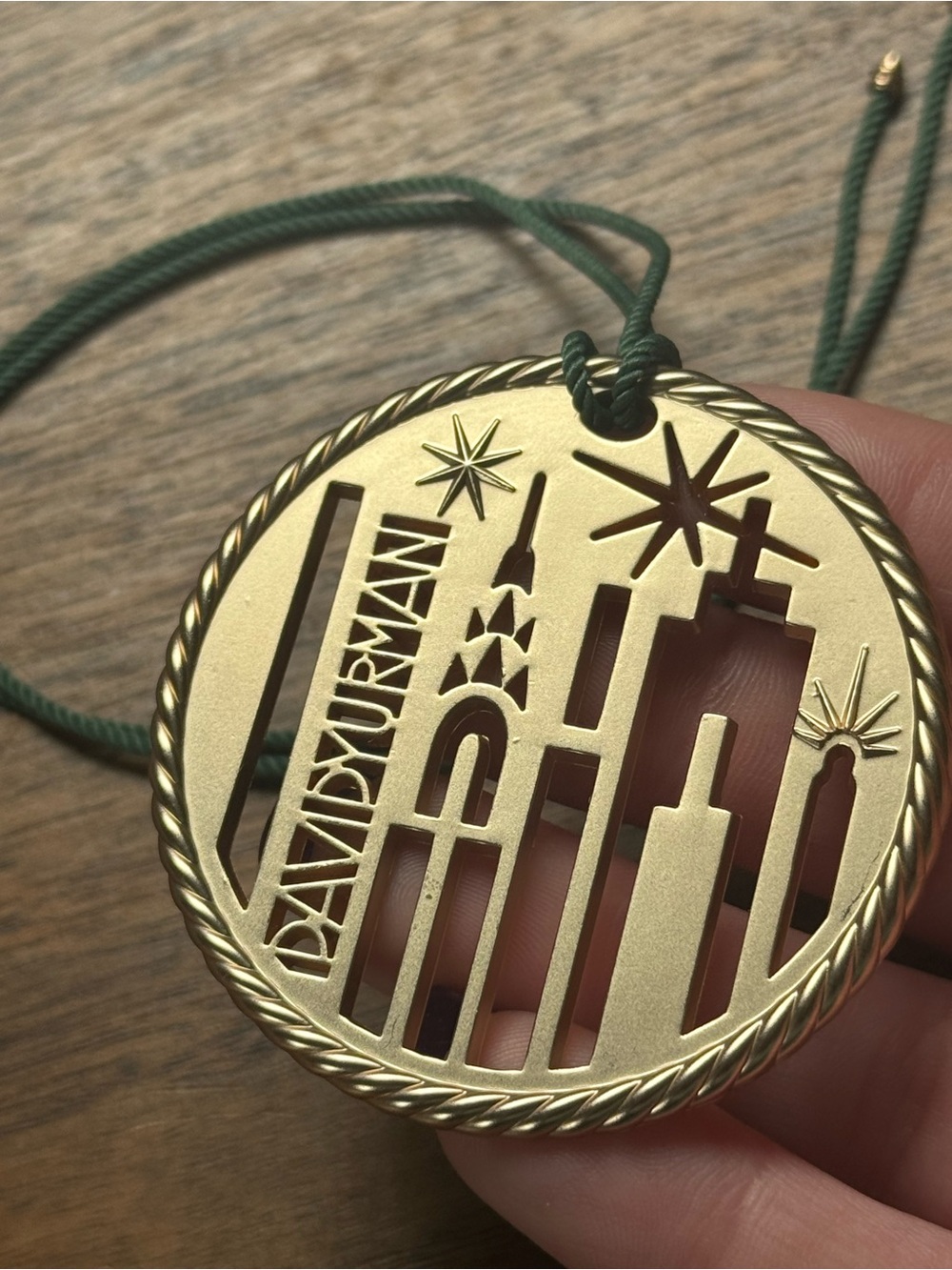 David Yurman 2024 New York City skyline Christmas holiday ornament